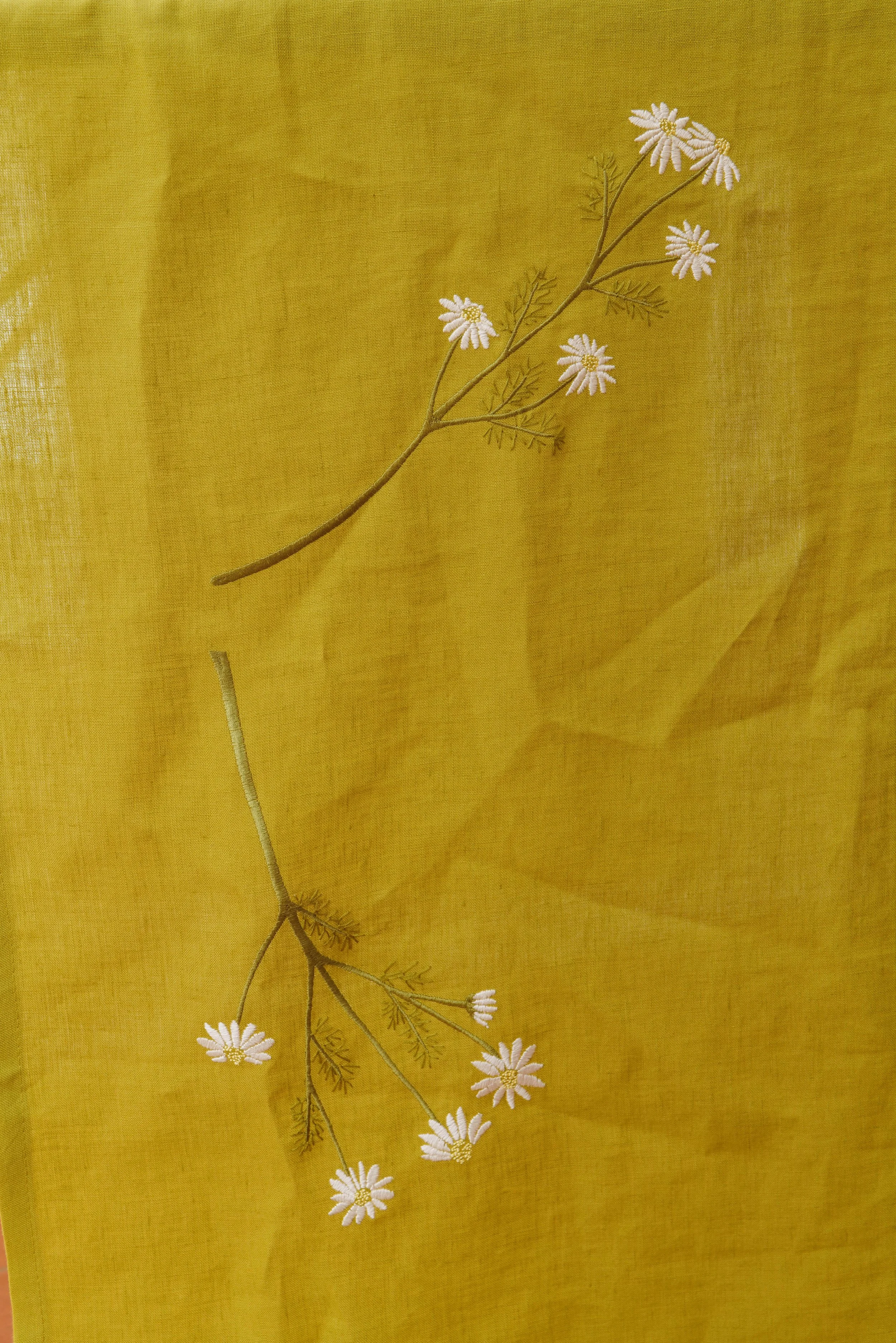 Marigold Embroidered Table Runner — Lora Avedian